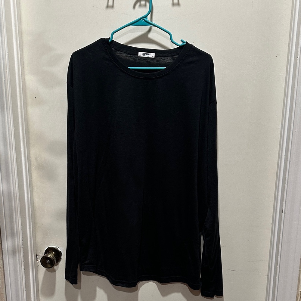 Men's Black Long Sleeve Tee